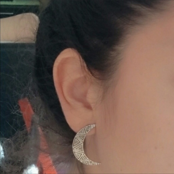 BOGO Moon Statement Stud Silver Earrings 🌙 - Picture 5 of 7